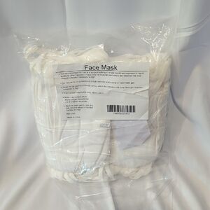 White Cotton Face Masks 100 Pack New Unused